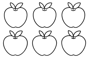 Apple Vector Bundle Line Art Collection