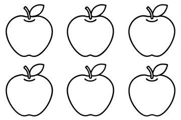 Apple Vector Bundle Line Art Collection