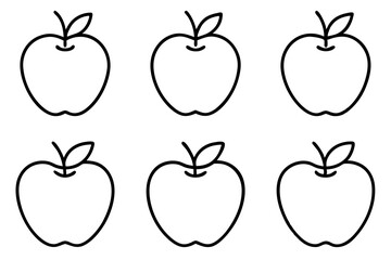 Apple Vector Bundle Line Art Collection