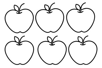 Apple Vector Bundle Line Art Collection