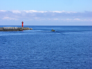北海道　鴛泊港の風景(利尻島－稚内)