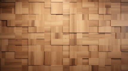 Naklejka premium A beautiful textured wooden wall panel background with variations in the wood tone and panel layout