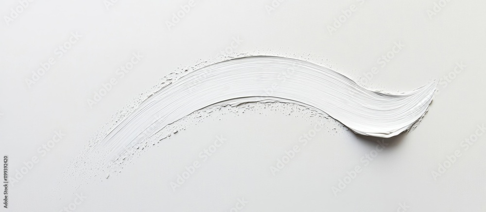 Aufkleber elegant white paint stroke on minimalistic canvas background with subtle textured details ideal for 