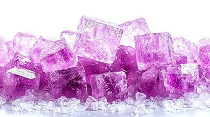 Fototapeta premium Purple Crystal Clusters: A Macro View of Nature's Geometric Wonders sentencesa