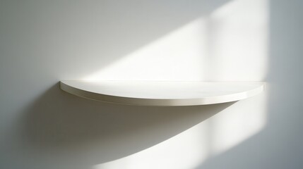 Minimalist Wall Shelf with Soft Light Shadows
