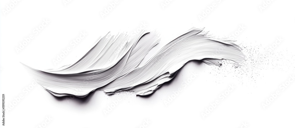 Poster textured white brushstroke on pristine canvas background evoking artistic inspiration with negative 