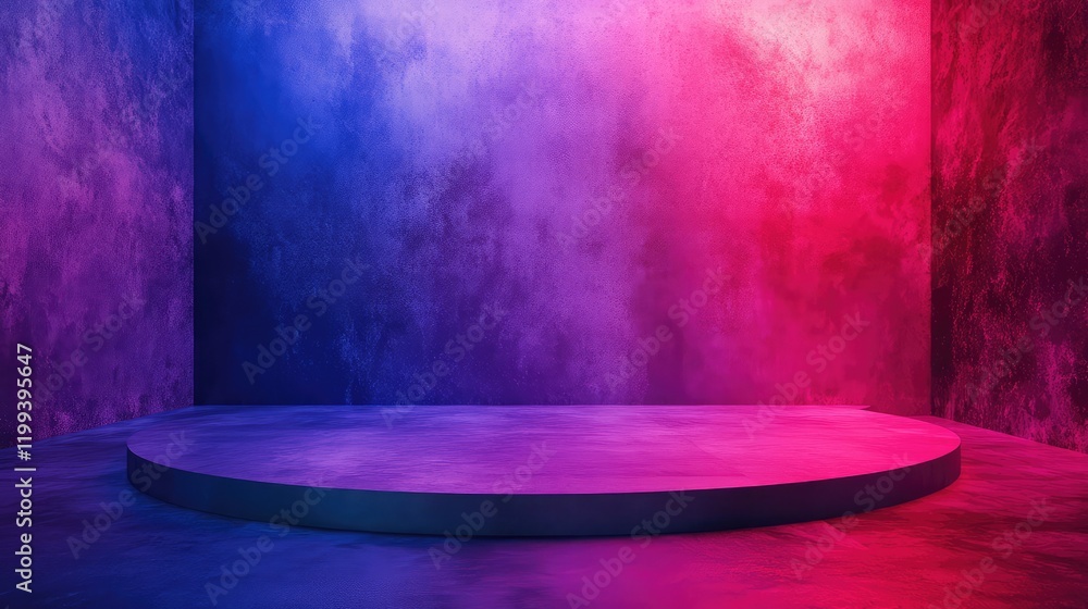 Poster vibrant textured studio backdrop with pink and blue gradient for text space
