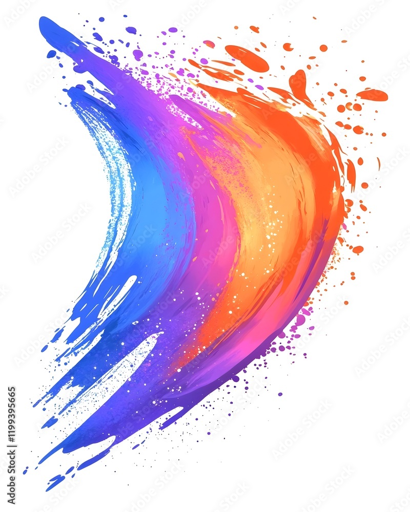 Poster a vibrant, abstract splash of colors creating a dynamic visual effect.
