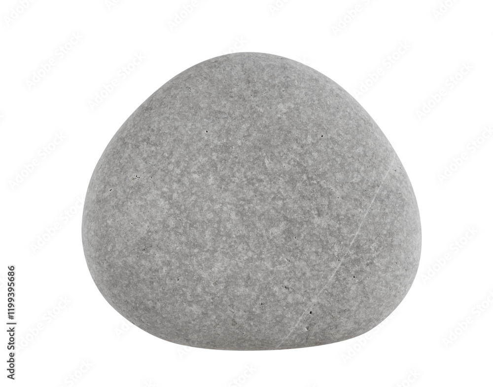 Poster a gray and white rock with white spots on it isolated on transparent background. the rock is small a