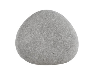 A gray and white rock with white spots on it  isolated on transparent background. The rock is small and has a unique texture