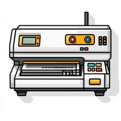 High Quality Illustration of a Modern Office Printer with Control Panel