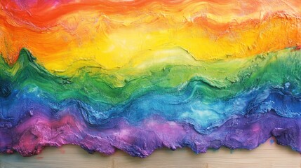 Vibrant Tie Dye Background with Multi-Colored Waves and Clear Text Area