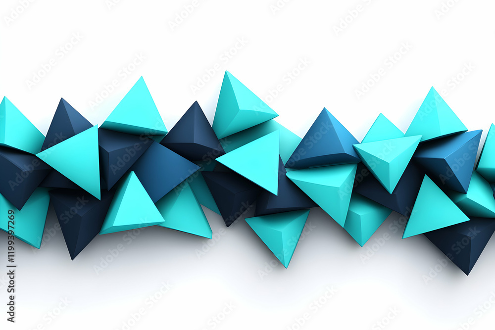 Poster abstract background with teal and navy blue triangular shapes. modern geometric design, ideal for pr