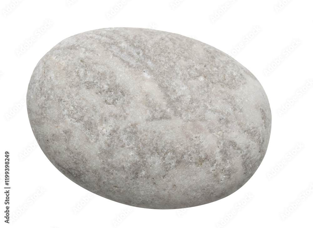 Poster a gray and white rock with white spots on it isolated on transparent background. the rock is small a
