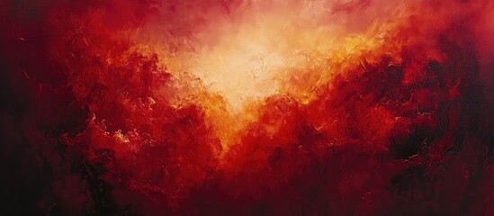 Vibrant deep red textured canvas with warm golden highlights and ample negative space for text in an abstract artistic composition
