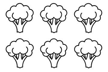 Broccoli Line Art Vector Bundle