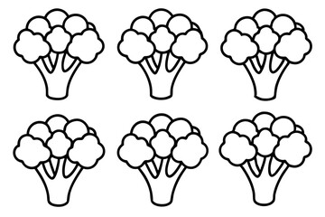 Broccoli Line Art Vector Bundle