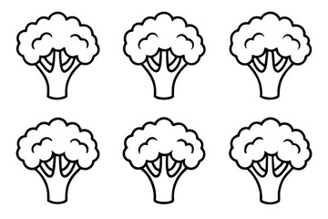 Broccoli Line Art Vector Bundle