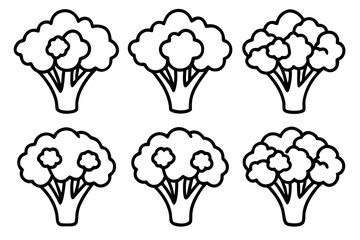 Broccoli Line Art Vector Bundle