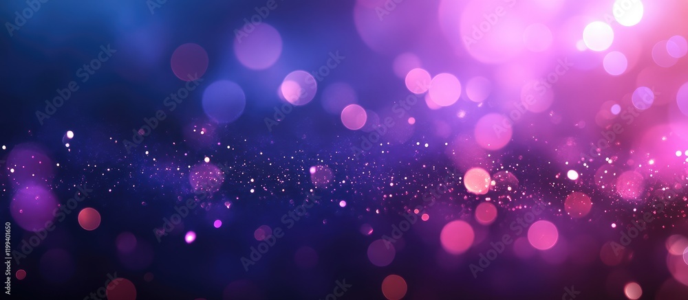 Aufkleber vibrant bokeh lights and defocused fireworks in a dynamic night sky with cool blue and warm pink hue