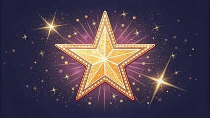 A Sparkling Golden Starburst Festive Celebration Design Element