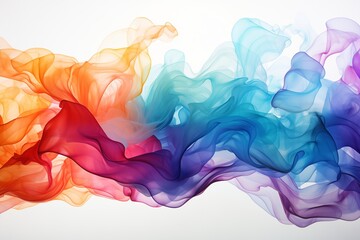 Obraz premium Vibrant abstract waves of color flowing seamlessly, creating a dynamic and artistic visual experience.