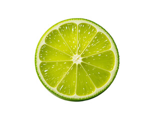 lime slice isolated on white