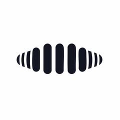 Abstract Waveform Graphic Design Element. Vector Image