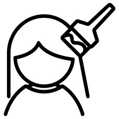 염색하는 여자 아이콘