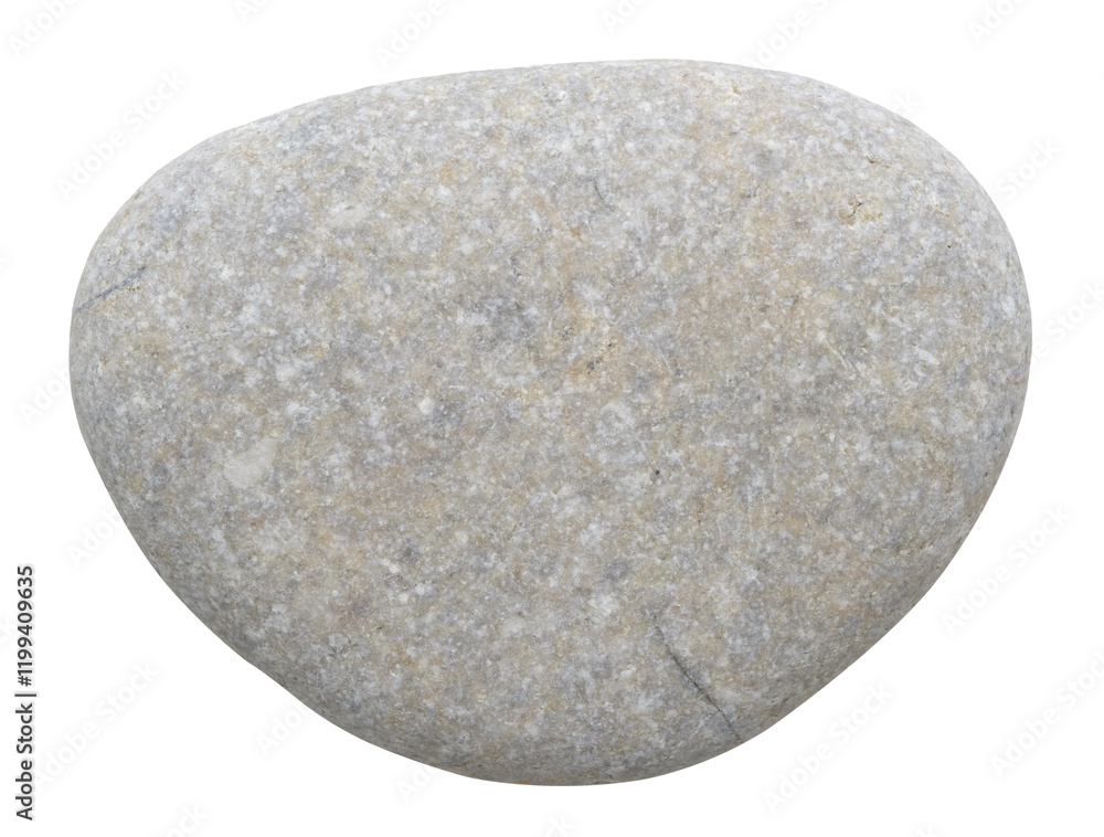 Poster a gray and white rock with white spots on it isolated on transparent background. the rock is small a