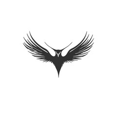 Obraz premium Stylized Bird with Outstretched Wings Vector Graphic. Vector Image