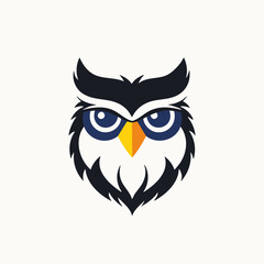 Fototapeta premium Stylized Owl Head Vector Illustration. Vector Image