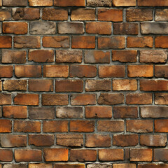 Obraz premium Seamless Grungy Brick Texture for Rustic, Industrial Background Designs