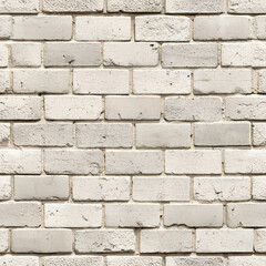 Obraz premium Seamless Weathered White Brick Texture with Grungy, Distressed Details