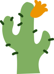 Hand Drawn Blooming Cactus