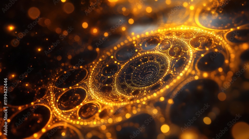 Poster gigapixel fidelity close-up visualization of ethereal light patterns in abstract design