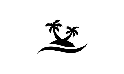 palm tree logo vector