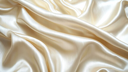 Obraz premium Creamy Silk Fabric Texture: Elegant Drape and Smooth Surface Background