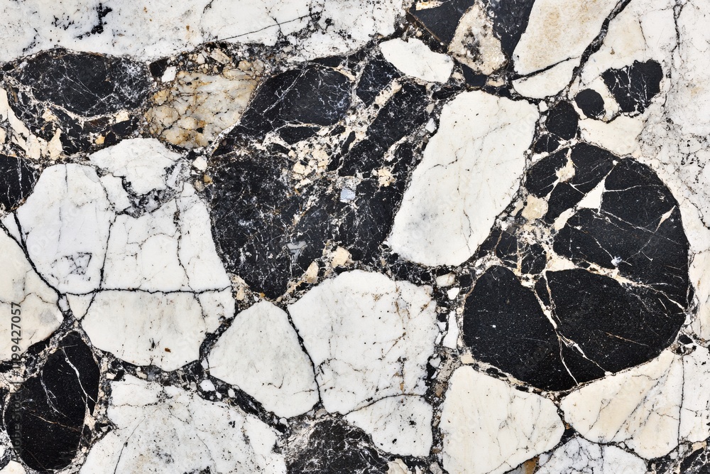 Poster elegant black and white marble texture background high resolution stone design