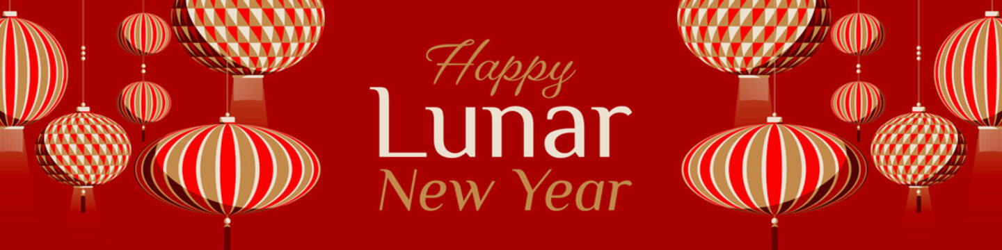 Lanternes traditionnelles suspendues pour le Nouvel An lunaire Chinois
