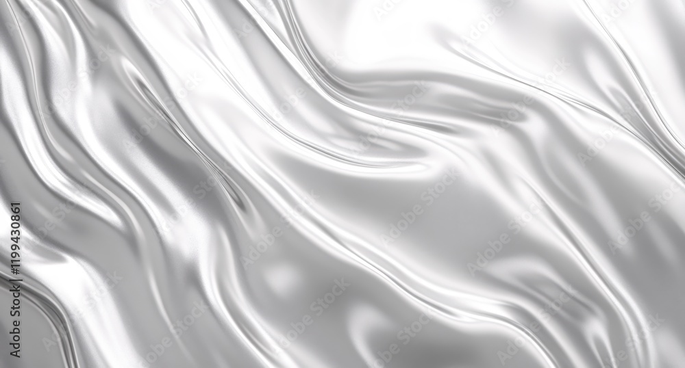 Aufkleber elegant silver fabric drape smooth texture background design
