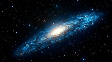 Obraz premium Cosmic Spiral Galaxy: A Celestial Tapestry of Stars and Stardust