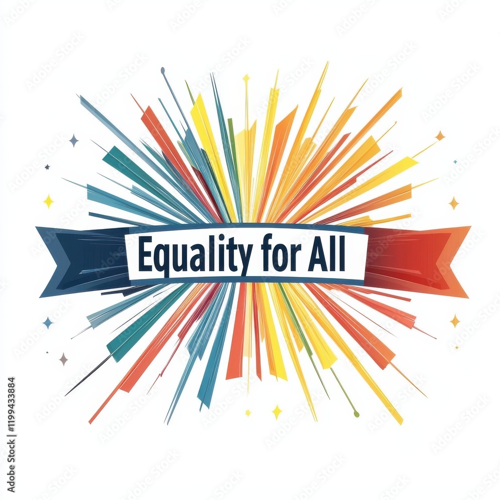 Poster a vibrant design featuring a burst of colors with the phrase 