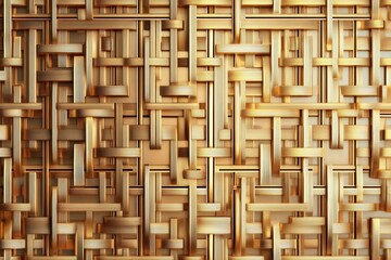 Golden Interwoven Stripes Abstract Luxury Background Texture Design