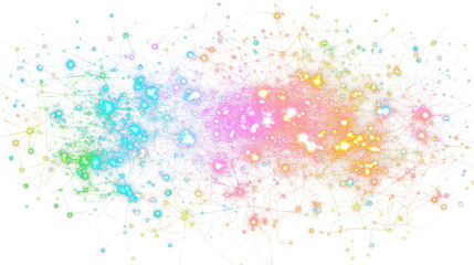 Colorful Sparkling Particle Effect Isolated