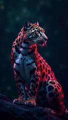  A stunning leopard showcasing its vibrant spots in a captivating jungle setting. © patiphan