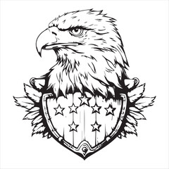 coat of arms with eagle and shield