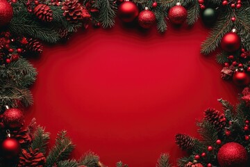 Christmas decorations in a festive holiday scene