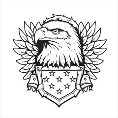 coat of arms with eagle and shield
