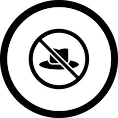 No Hat Vector Icon Design